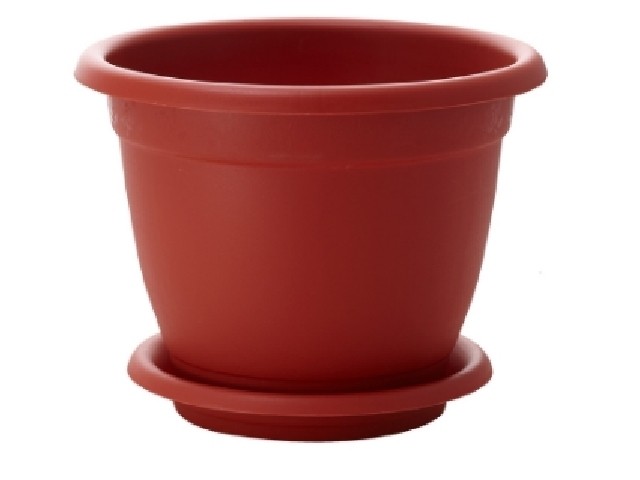 Горшок для цветов Борнео д 430 мм 25,8 л с подставкой №8 терракотовый 42043/5